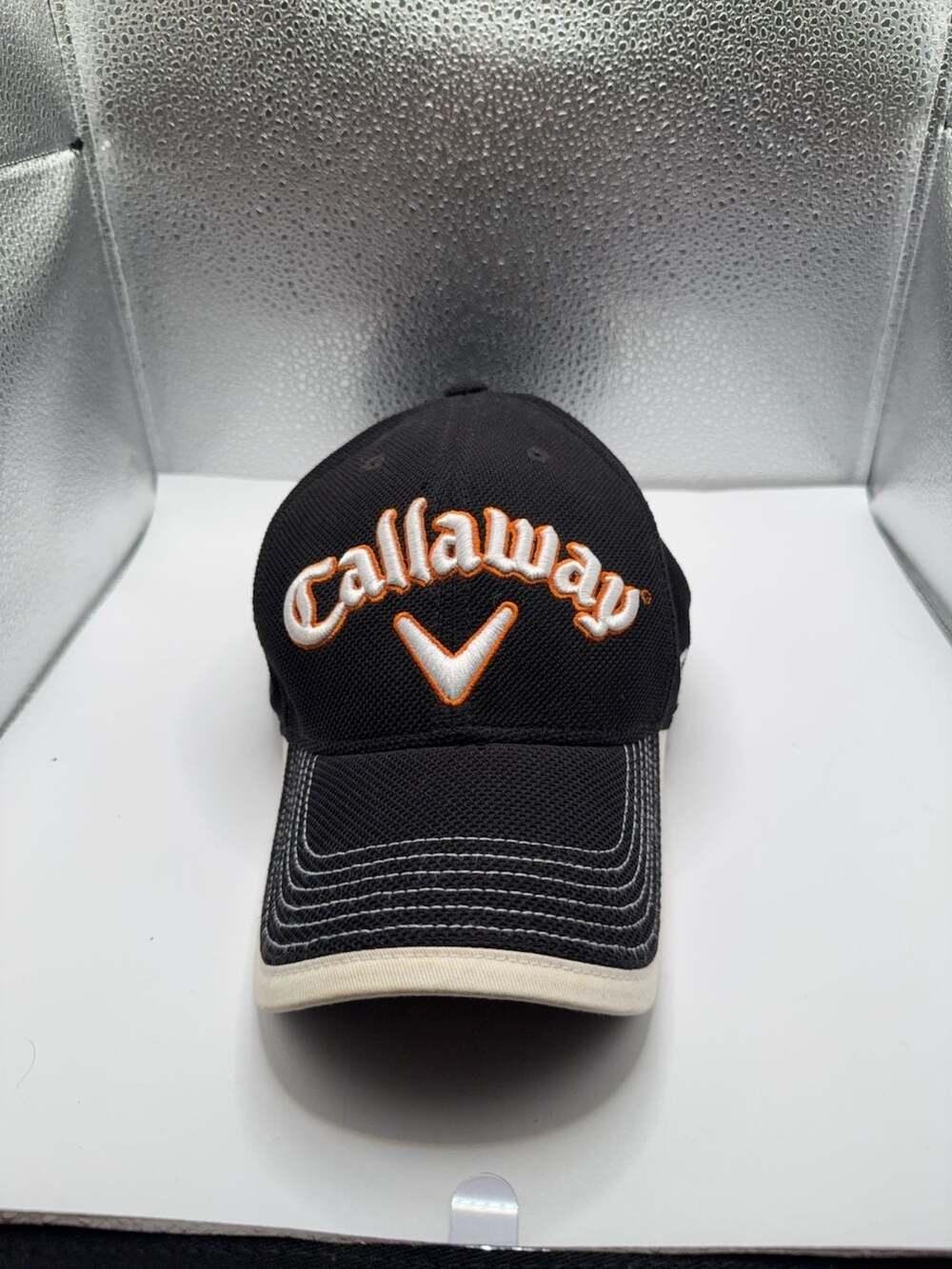 CALLAWAY V HAT CAP ADJUSTABLE GOLF SMALL/MED BLACK FT FUSION TOUR